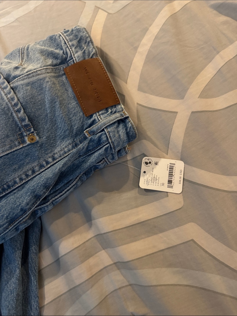 Free People Light Blue Wide-Leg Flare Jeans - Picture 2 of 2
